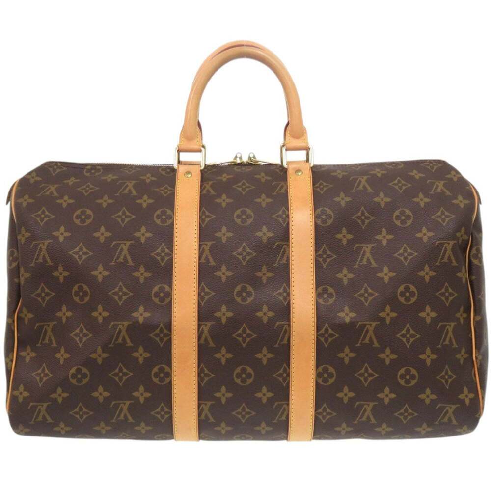 LOUIS VUITTON Authentic Brown Monogram Keepall 45 Boston Bag - Picture 2 of 10